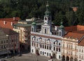 Beautiful view of the square in ÃÅeskÃÂ© BudÃâºjovice, where there are many cultural and historical monuments